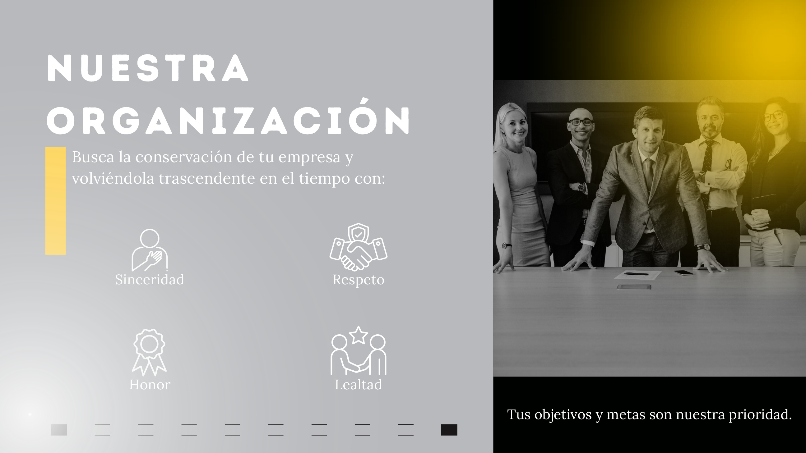 Valores y organización de Delgado & Mireles